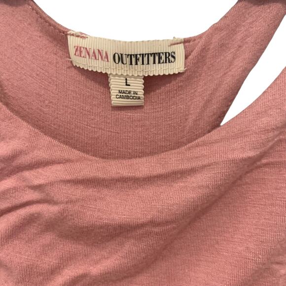 Maxi Dress Racer Back Zanana Outfitters Dusty Pink Ballerina - Picture 2 of 3